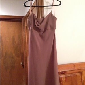 Brown spaghetti strap dress